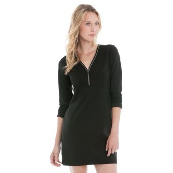 Lolë Women’s Babe Long Sleeve Zip V Neck Dress - Picture 1 of 8